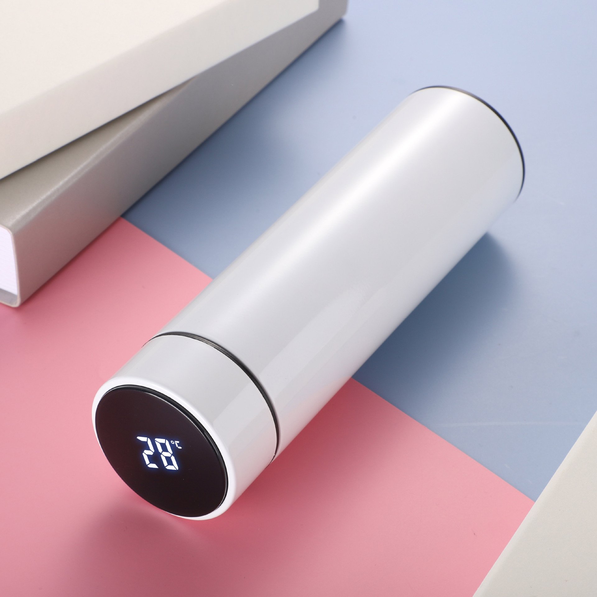 Insulated 500ml Vacuum Thermal Flask Smart Water Bottle with Digital Thermostat Temperature Sensor LCD Temp Display