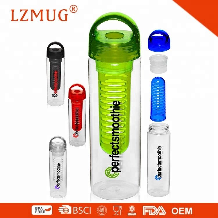 700ml plastic water bottle fruit infuser water bottle bpa free
