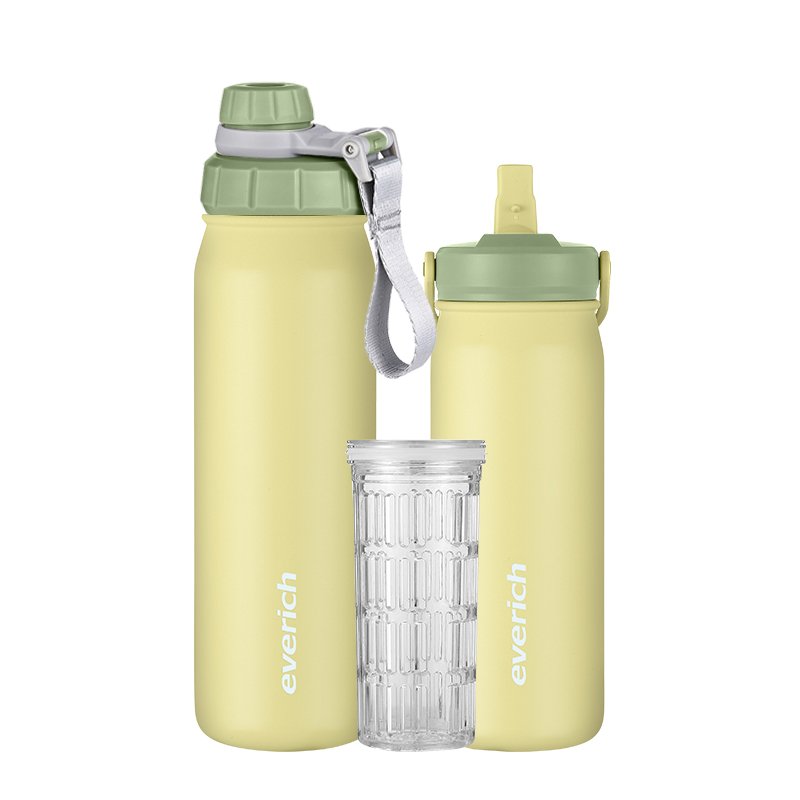 Everich Newest Design 18 /25 oz 304 Stainless Steel Thermal Insulated flask sport drinkingWater Bottles with Tea Infuser