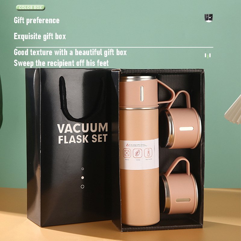 Modern Hot Water Business 304 Insulated Stainless Steel Food Vacuum Flask Travel Thermal Water Bottle Tumbler Cup Mug Gift Set