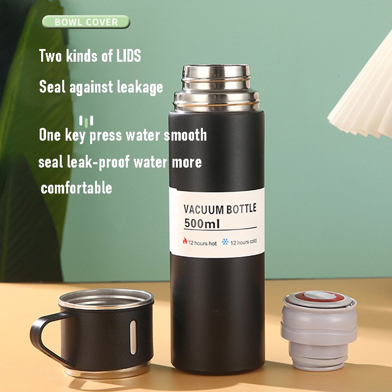 Modern Hot Water Business 304 Insulated Stainless Steel Food Vacuum Flask Travel Thermal Water Bottle Tumbler Cup Mug Gift Set