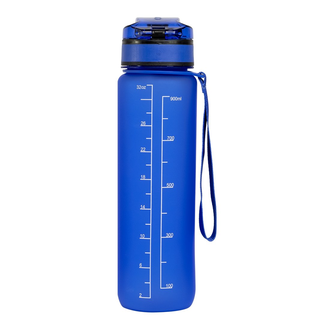 Custom Logo Bpa Free 500ml Colorful Frosted Plastic Gym Fitness Sport Water Bottle with Tick Marker