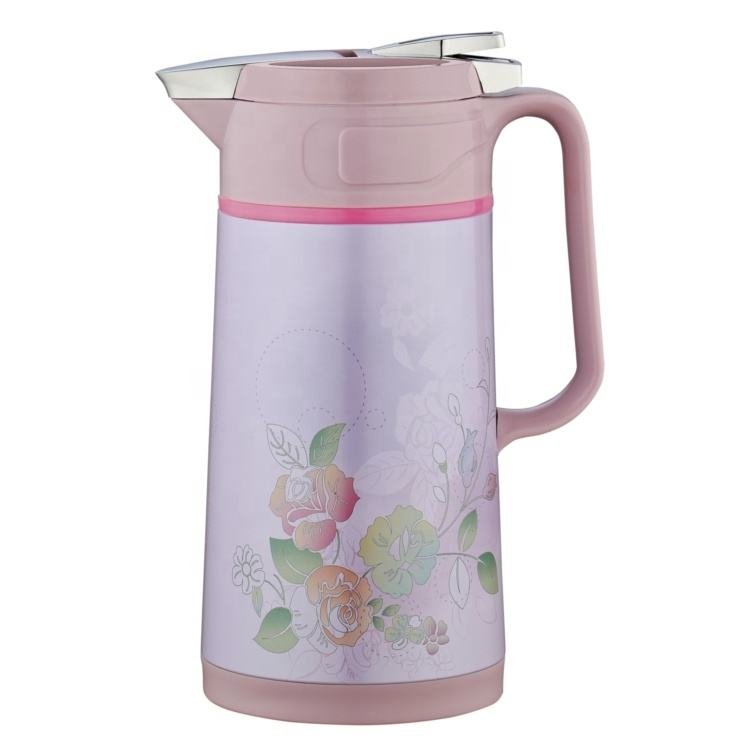 Metal Shell Double Insulation Kettle Glass Liner Insulation Tea Kettle Large Capacity Household Coffee Pot Thermal Kettle