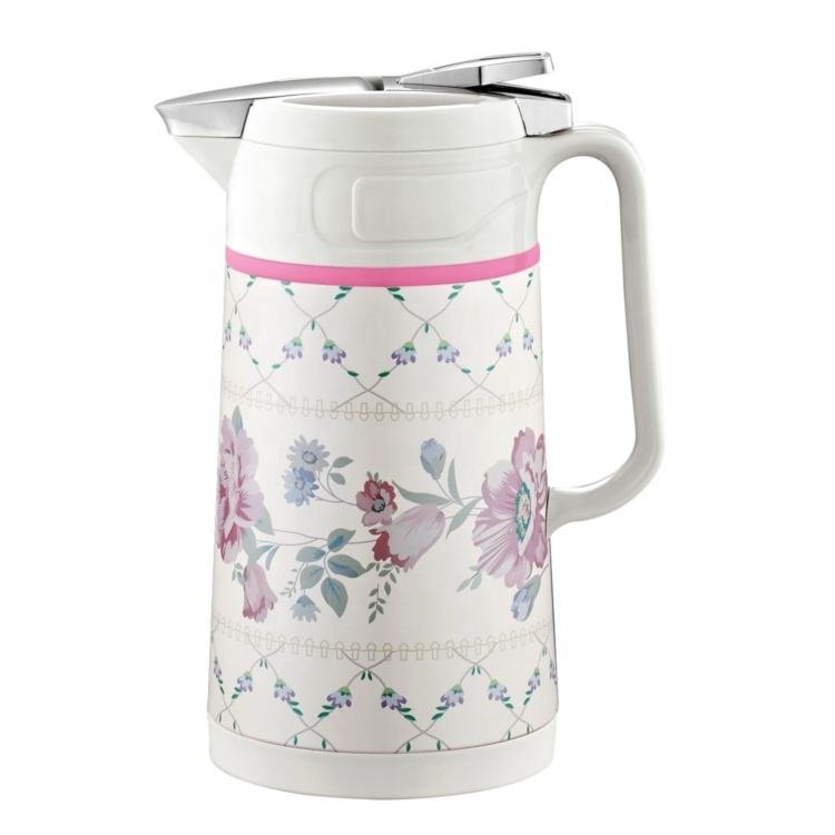 Metal Shell Double Insulation Kettle Glass Liner Insulation Tea Kettle Large Capacity Household Coffee Pot Thermal Kettle