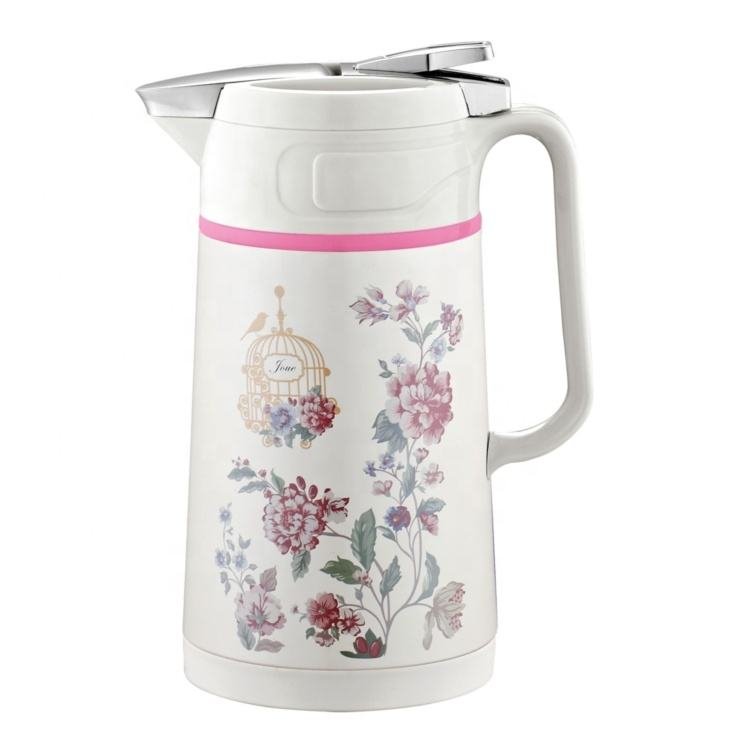 Metal Shell Double Insulation Kettle Glass Liner Insulation Tea Kettle Large Capacity Household Coffee Pot Thermal Kettle