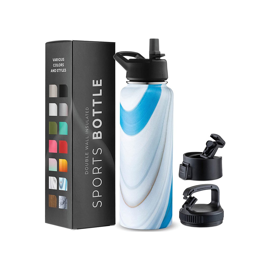 Custom Design Sports Large Capacity Vacuum Flask Water Bottle Insulated Metal Stainless Steal Water Bottle for Man Women