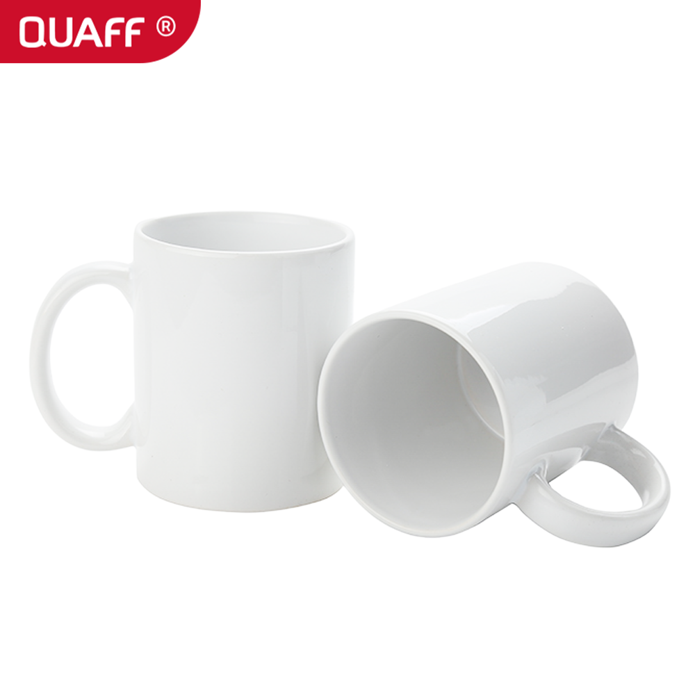 QUAFF wholesale sublimation Mug 11oz AAA white ceramic mugs level High quality for custom logo in coffee cup