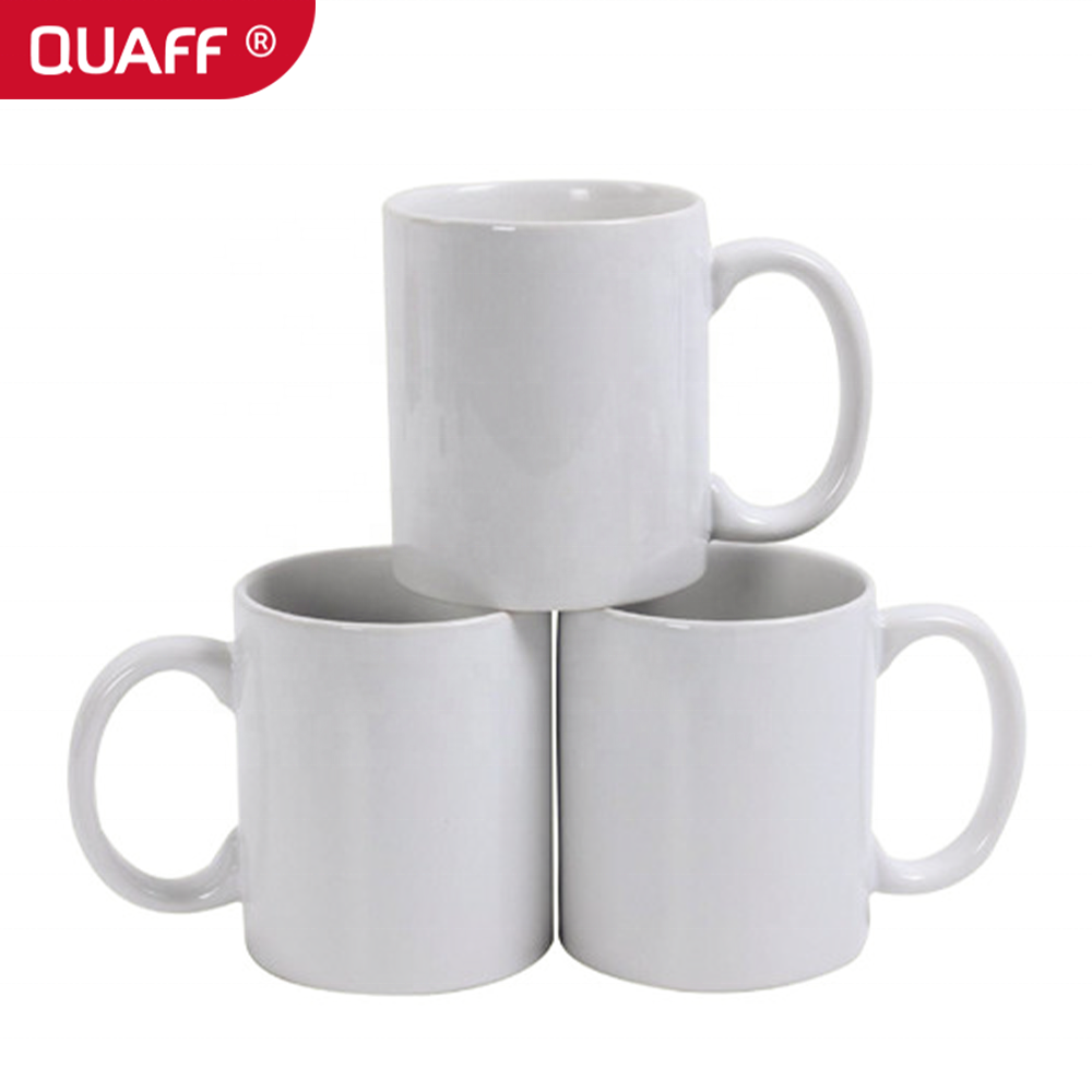 QUAFF wholesale sublimation Mug 11oz AAA white ceramic mugs level High quality for custom logo in coffee cup