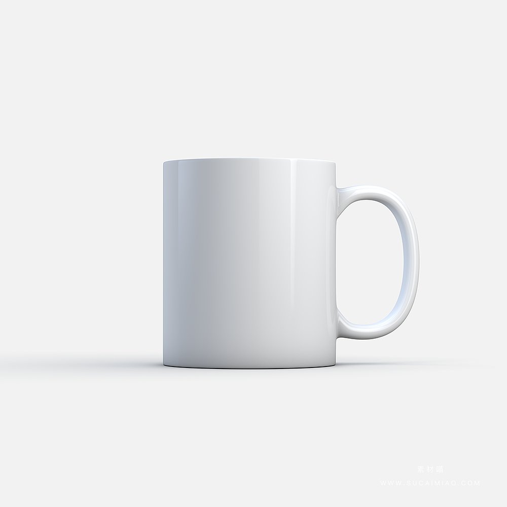 11oz White Handle Ceramic Cups Straight Drinkware Glow in the Dark Sublimation Blanks Coffee Mug