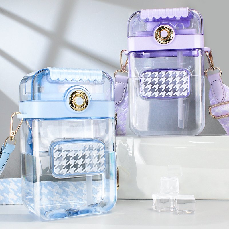 High Quality Drinking Portable Transparent Bpa Free Plastic Clear Square Water Bottle