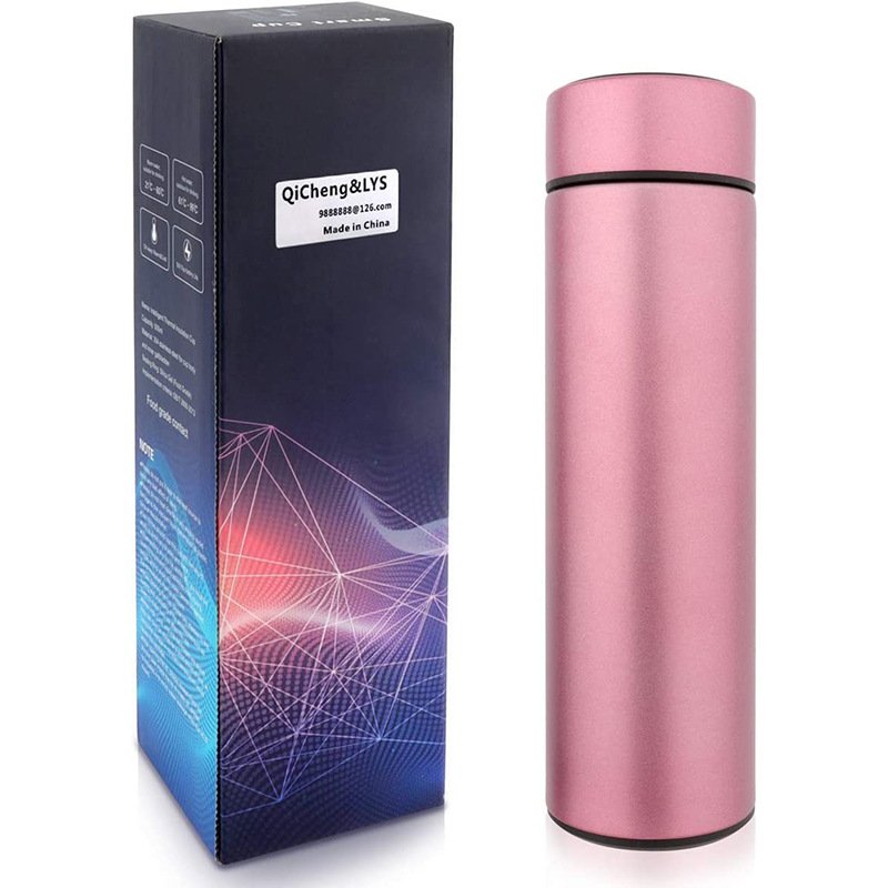 500ml Water Bottle Vacuum Insulated Stainless Steel 304 LED Touch Screen Temperature Display Thermos Bottle