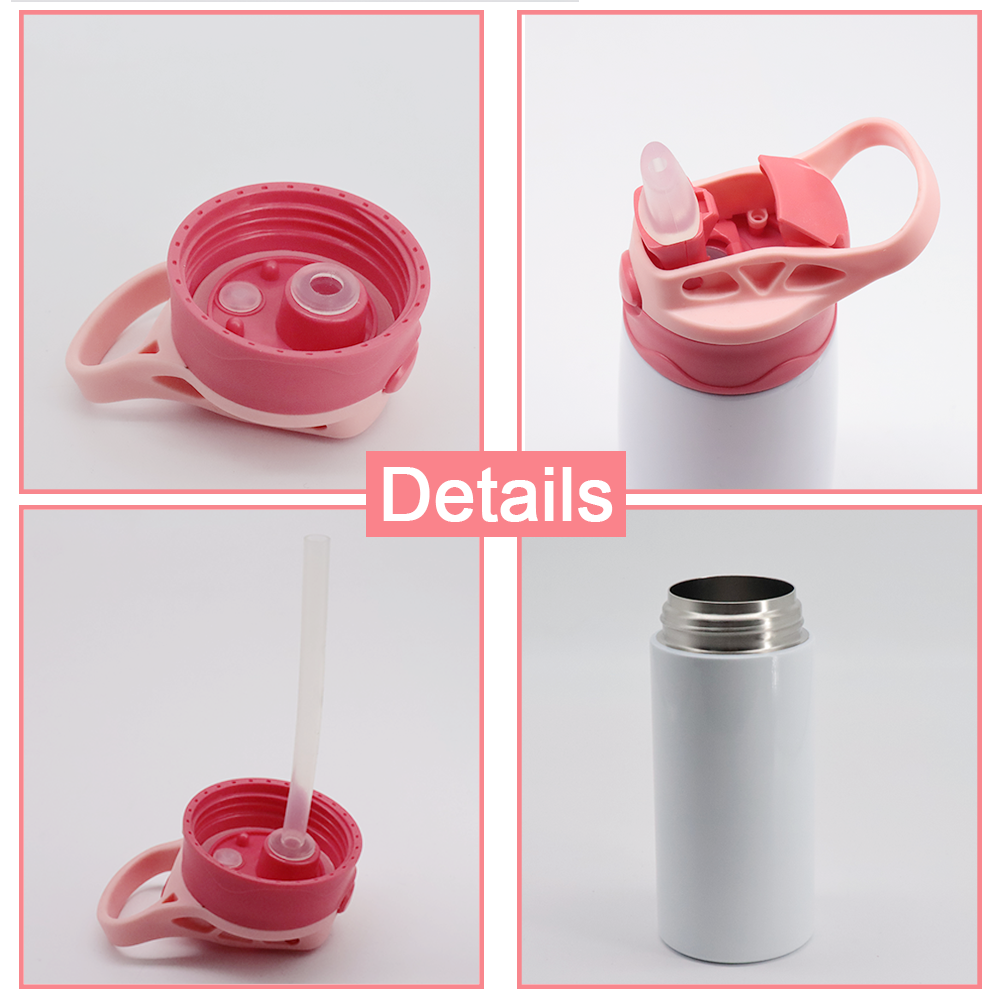 US warehouse sublimation kids tumblers 12oz straight sippy cup stainless steel insulated water bottles kids sublimation cups