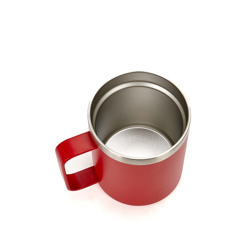 12oz Double Wall Vacuum Stainless Steel Insulated Coffee thermo Mug Personal with Handle Travel Mug Tumbler Cup with Sliding Lid