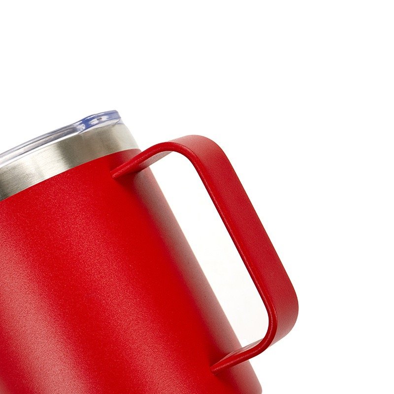 12oz Double Wall Vacuum Stainless Steel Insulated Coffee thermo Mug Personal with Handle Travel Mug Tumbler Cup with Sliding Lid