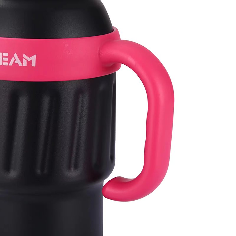Stainless Steel Vacuum Flask Double Wall Water Bottles Ice Cream Shaped 40OZ Tumbler Mug with Straw and Handle And Straw