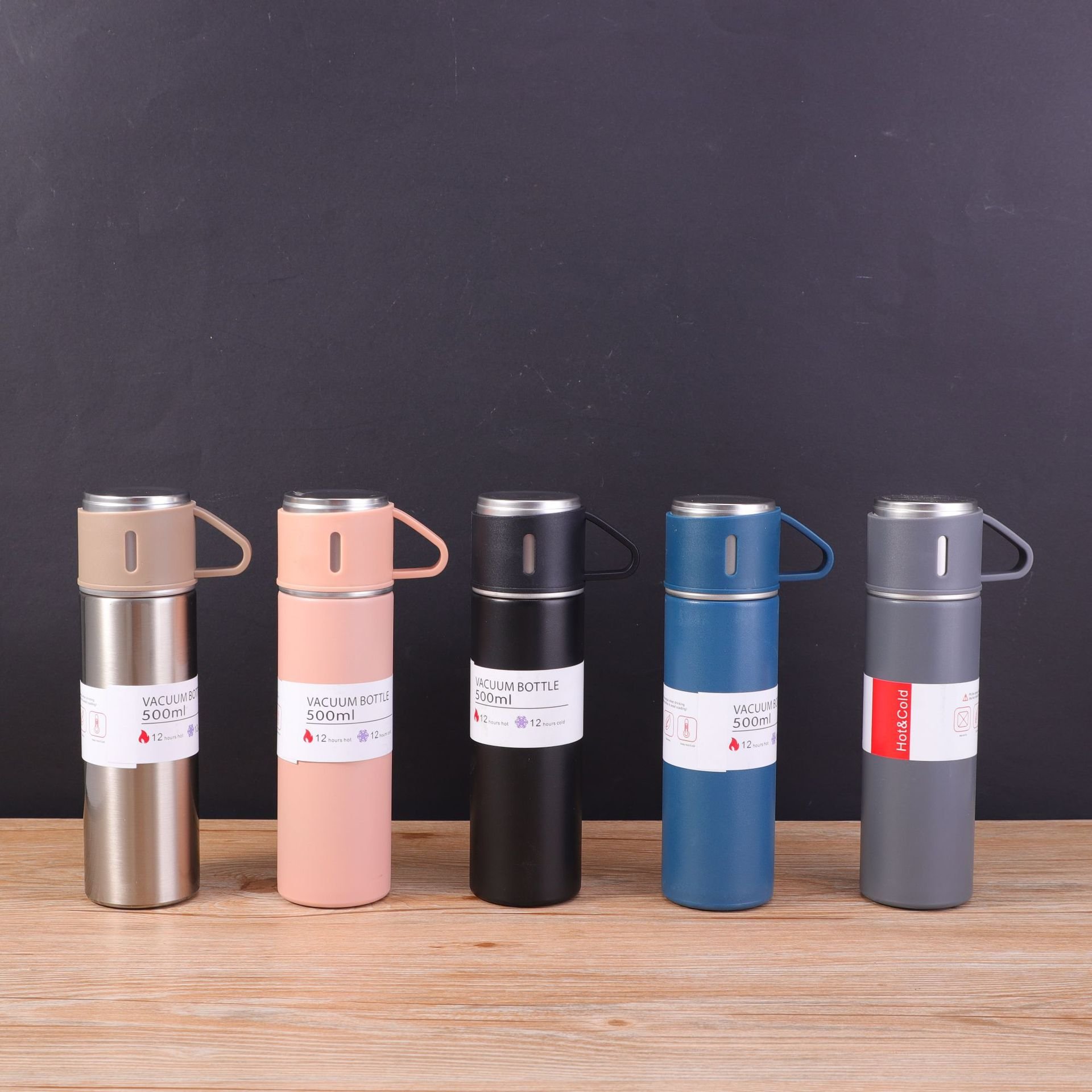 Personal water bottle promotion couple mug gift set business insulated tumbler portable family coffee cup camping vacuum flask