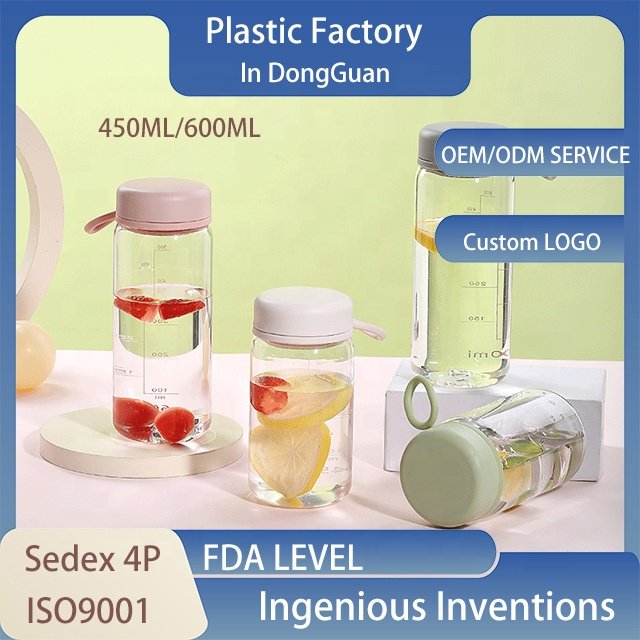 Promotional Gift Custom Casual Bottle Manufacturer Simple Plastic Hiking Water Bottle With Removable Strainer Bottle