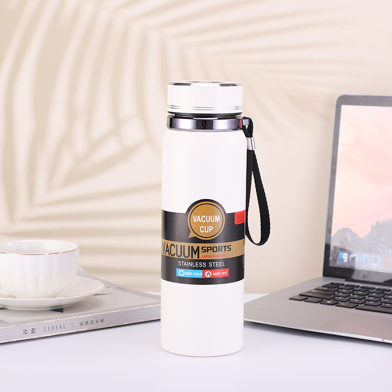 600ml 800ml 1000ml Custom Stock Stainless Steel Vacuum Flask Water Bottle Insulated Wide Mouth Sports Bottle
