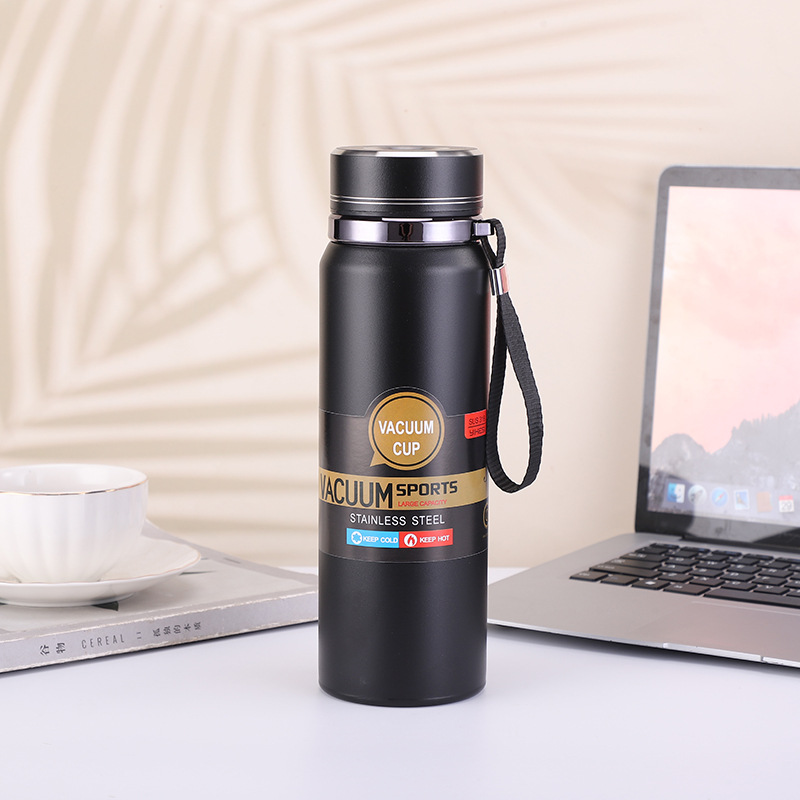 600ml 800ml 1000ml Custom Stock Stainless Steel Vacuum Flask Water Bottle Insulated Wide Mouth Sports Bottle