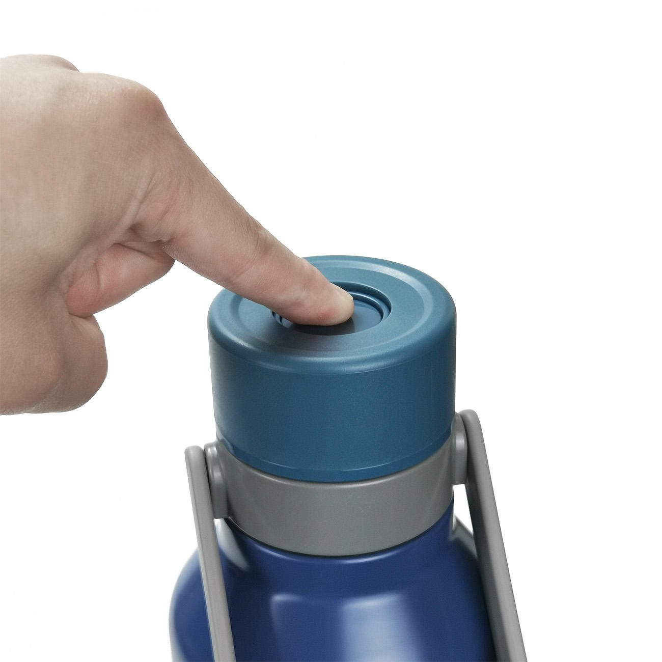 Stainless Steel Water Bottle Portable Pressing Lid Thermos Reusable Camping Vacuum Flask with Infuser