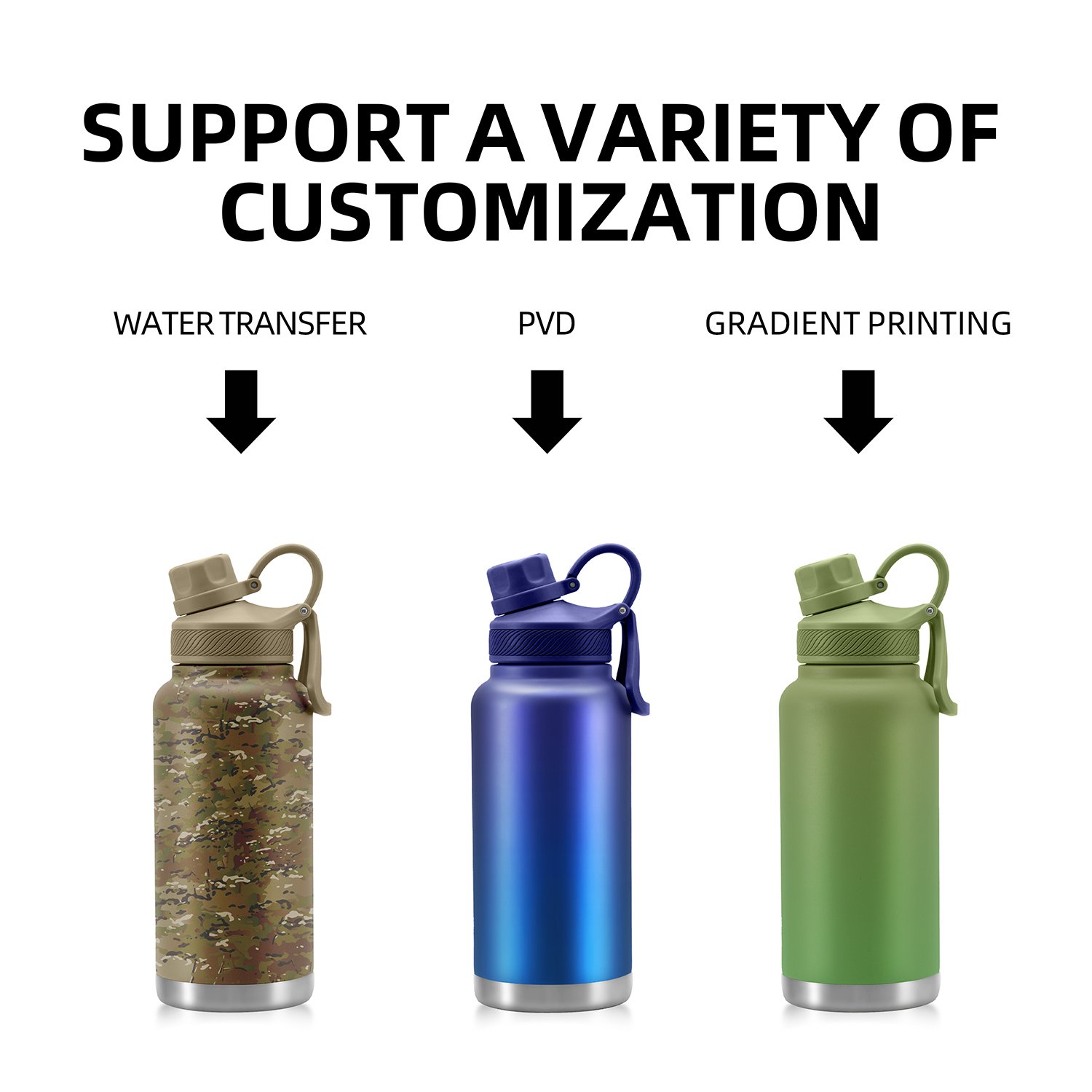 1000ml big growler vacuum flask custom logo stainless steel water bottles vacuum flasks insulated water bottle