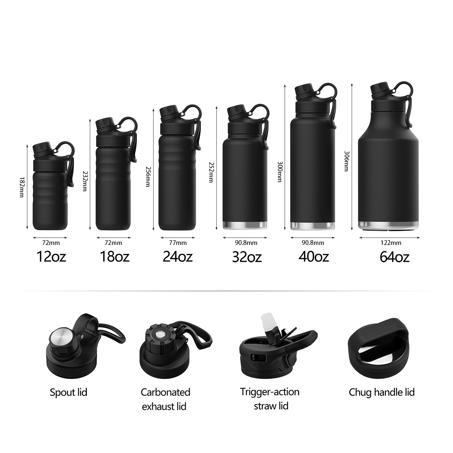 1000ml big growler vacuum flask custom logo stainless steel water bottles vacuum flasks insulated water bottle