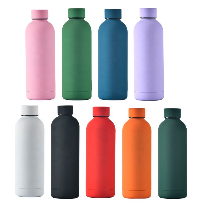 Custom Logo Double Wall Vacuum Insulated Bottles Small Mouth 350ML 500ml 750ML 1000ml Small Mouth Stainless Steel Water Bottle
