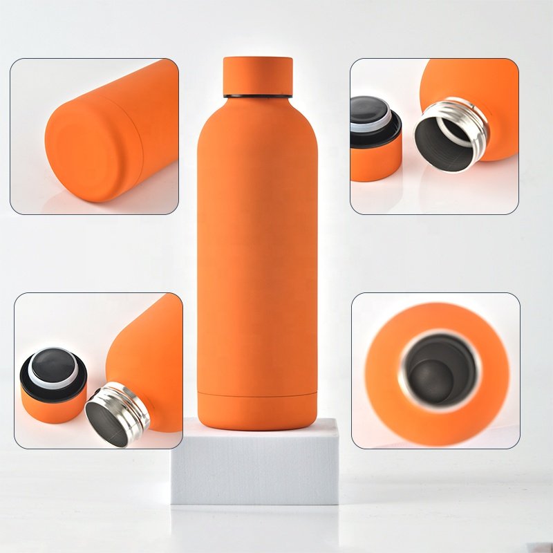 Custom Logo Double Wall Vacuum Insulated Bottles Small Mouth 350ML 500ml 750ML 1000ml Small Mouth Stainless Steel Water Bottle