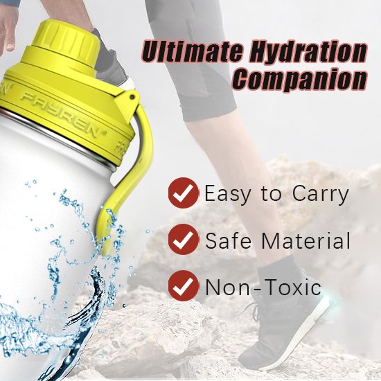 Customized 350 ML 950 ML 1200 ML Water Jug Hot Cold Sports Gym Water Bottle Stainless Steel vacuum Insulated Flask With Straw