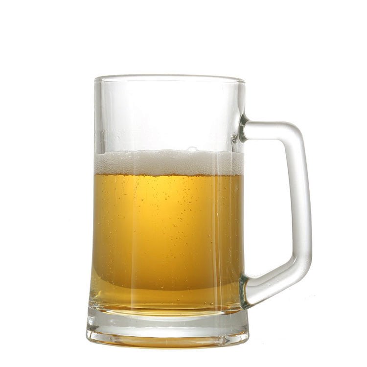 High Quality Thick Bottom Frosted Glass Beer Mugs Wholesale,Mugs Beer With Handle