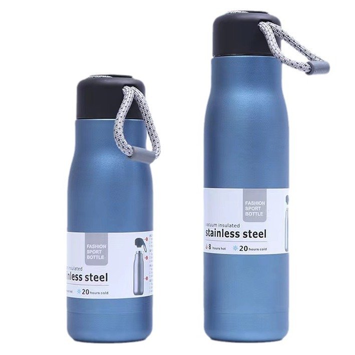 2024 factory best selling products stainless steel water bottle double wall vacuum flask sports water bottle with Rope
