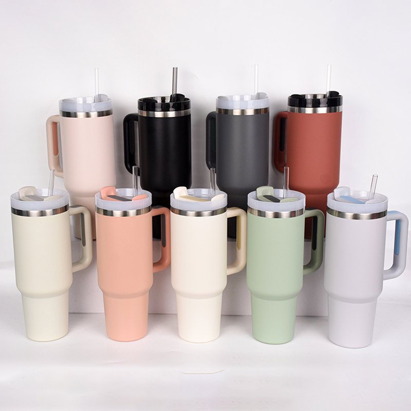 Christmas colors H2.0 40oz Adventure popular Tumbler With Handle & Straw Ss 18/8 Vacuum Travel Mug support sublimation