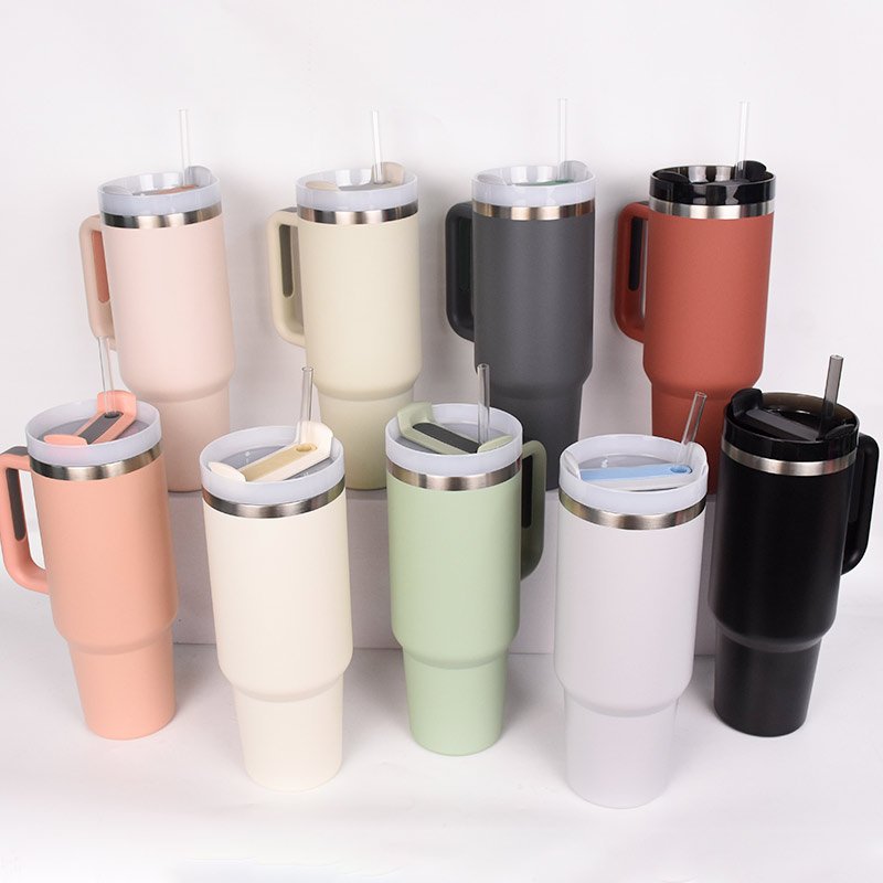 Christmas colors H2.0 40oz Adventure popular Tumbler With Handle & Straw Ss 18/8 Vacuum Travel Mug support sublimation