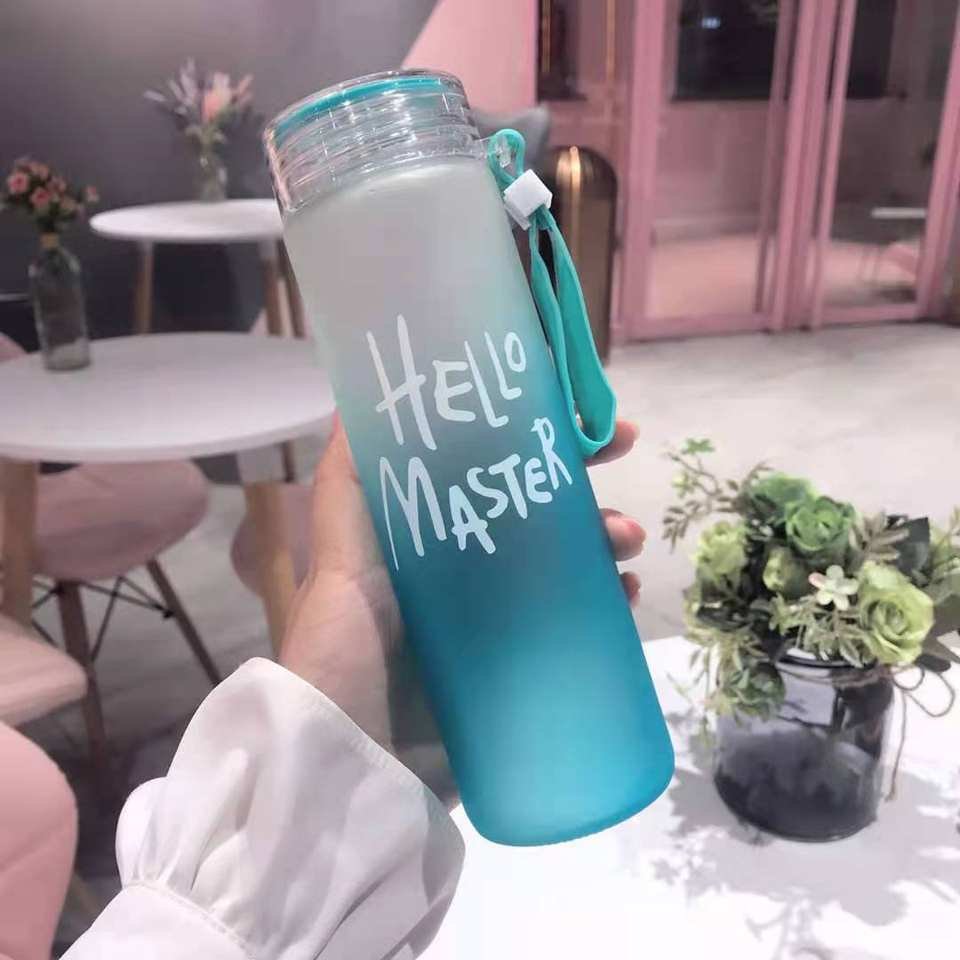2023 Top Seller Water Bottle BPA Free Frosted Brief Style Custom Logo Student Colorful Plastic Drink Bottle