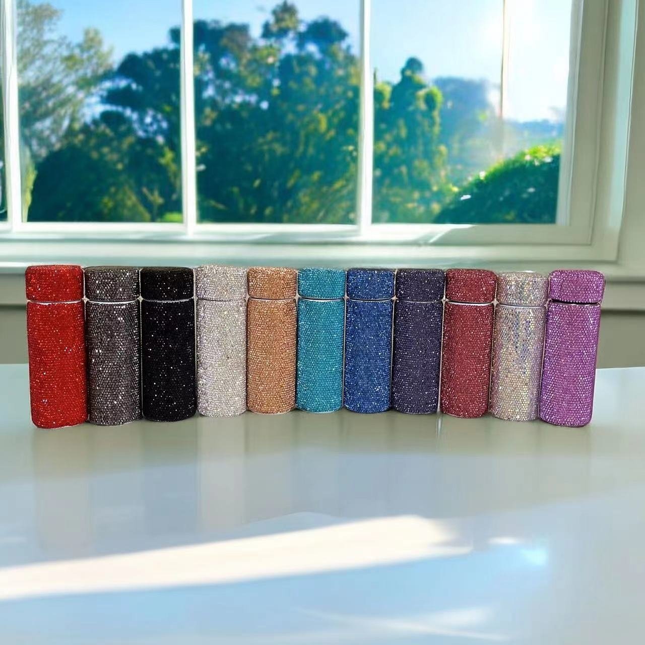 150ml Glitter Diamond Stainless Steel Straight Thermos Water Bottle 6-12 Hours Thermal Mug Girls Travel Vacuum Flask Cup