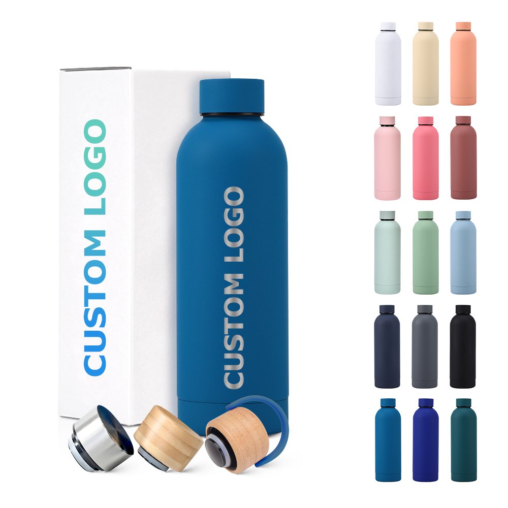 2024 New Custom Logo 500ml Sport Drink Bottle Stainless Steel Double Wall Outdoor Sports Vacuum Flasks
