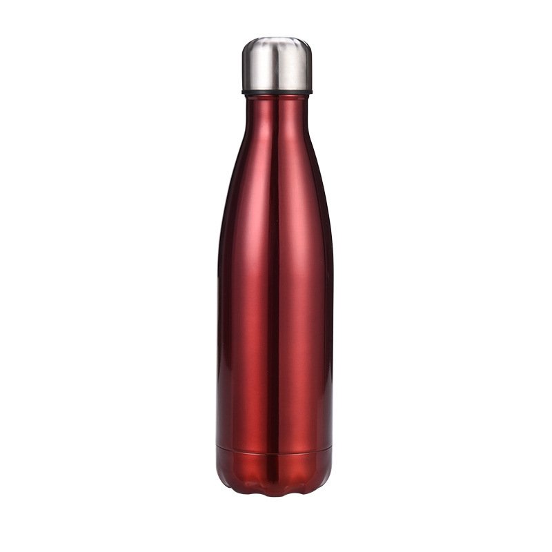 FX Factory Custom Logo Double Wall Thermal Vacuum Flask 18/8 Stainless Steel Water Bottle Gym Sports Drink/Cola Shaped Bottle
