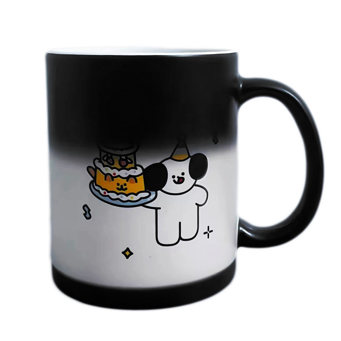 Wholesale Black Matte Color Changing Sublimation 11Oz Coffee Mugs