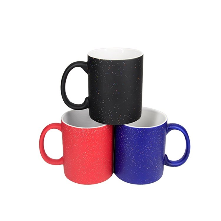 Wholesale Black Matte Color Changing Sublimation 11Oz Coffee Mugs