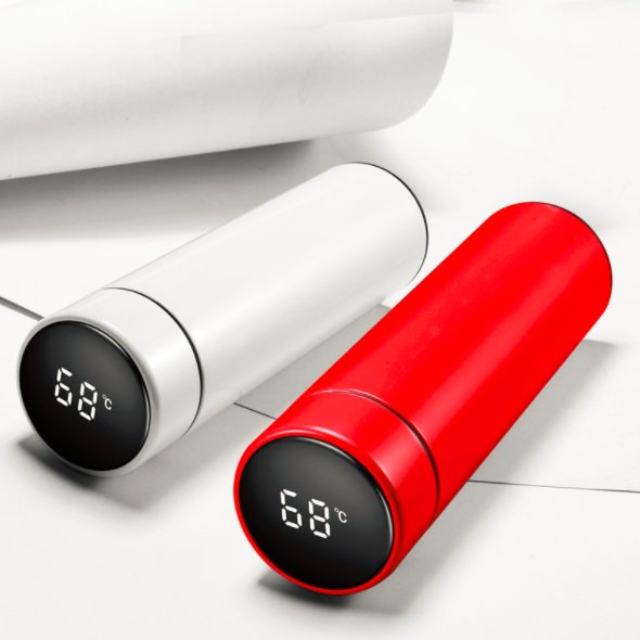 Newest Hot Sale 18 8 Stainless Steel Shimizu LED Vacuum Flask With Temperature Display