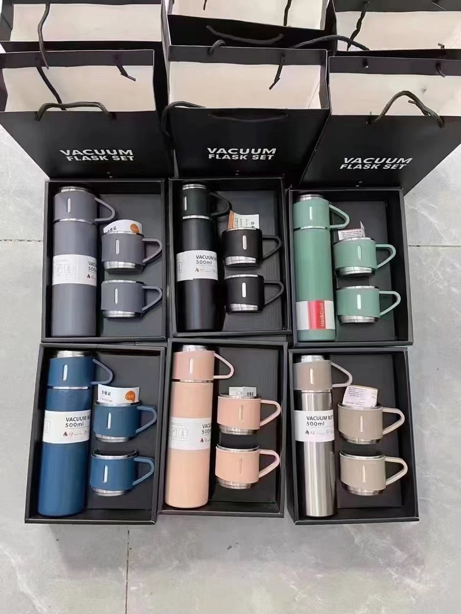 500ml Custom Botella De Agua Vasos Aqua Flask 304 Stainless Steel Water Bottles Portable Thermal Insulation Outdoor Sports Cups
