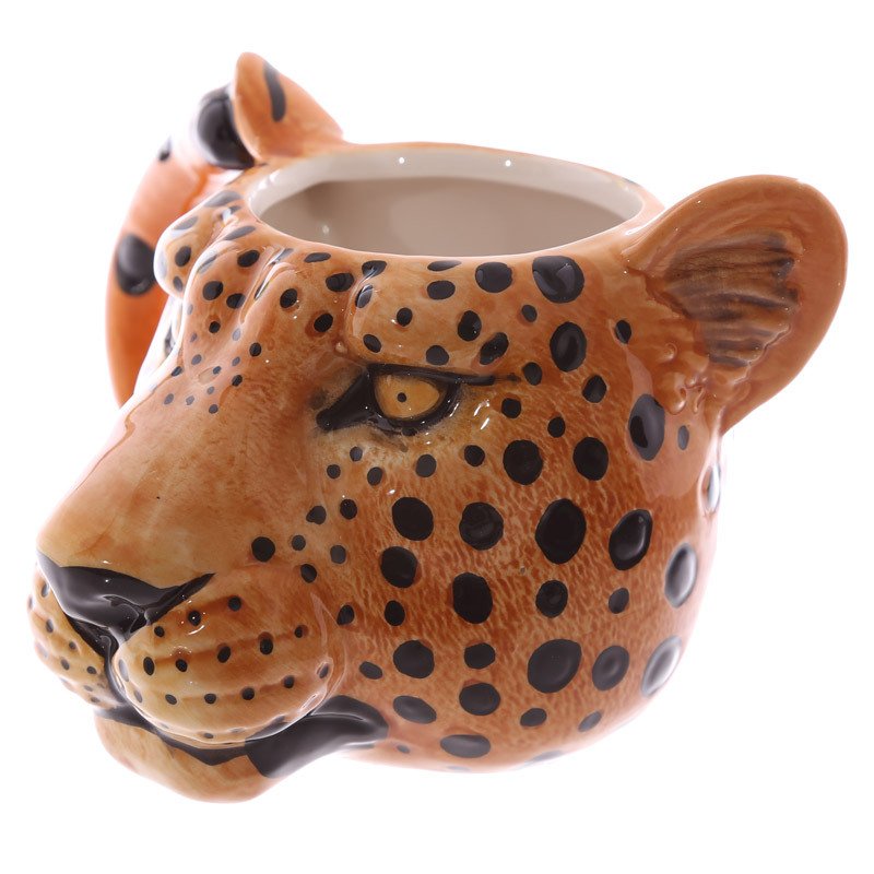 Custom 3D Lion Cup Series Animal Tiger Shape Mugs Painted Coffee Ceramic Mug