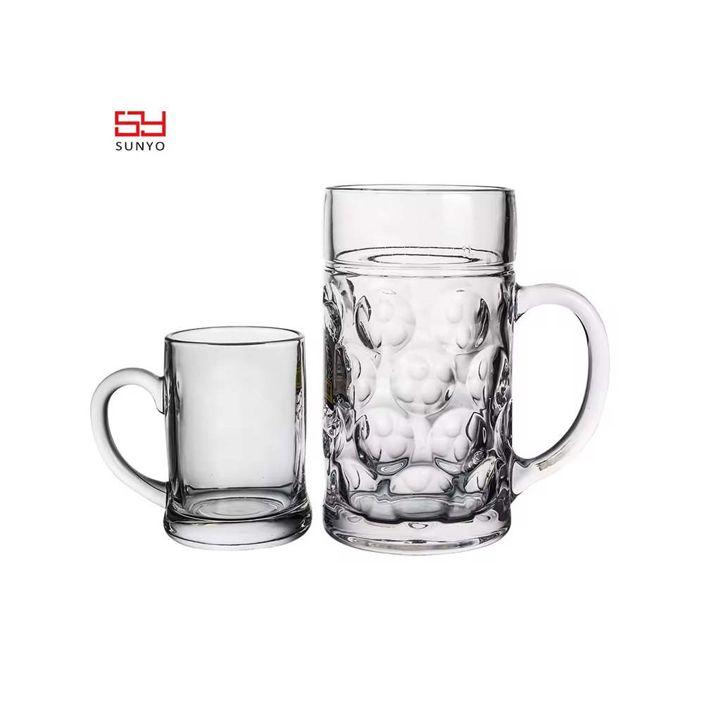 Sunyo 1L High Quality Large Beer Glass Mug with handle