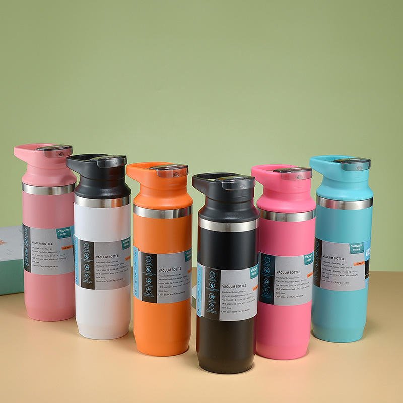 Premium Quality New Stainless Steel Double-wall Vacuum Insulated Sport Water Bottle Vacuum Flask Glass Cup With Straw