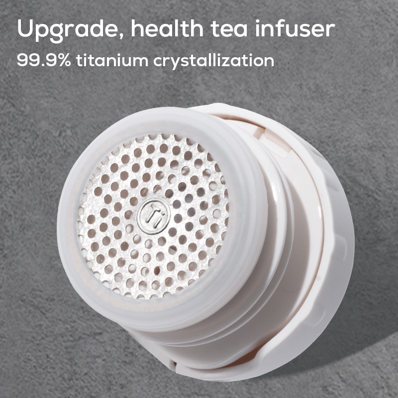 Custom Logo Business Stainless Steel Water Bottle Insulated Vacuum Flask With Titanium Tea Infuser