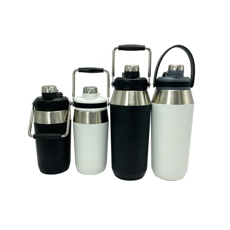 Luxury design stainless steel tumbler with handle travel mug vacuum insulated for camping portable