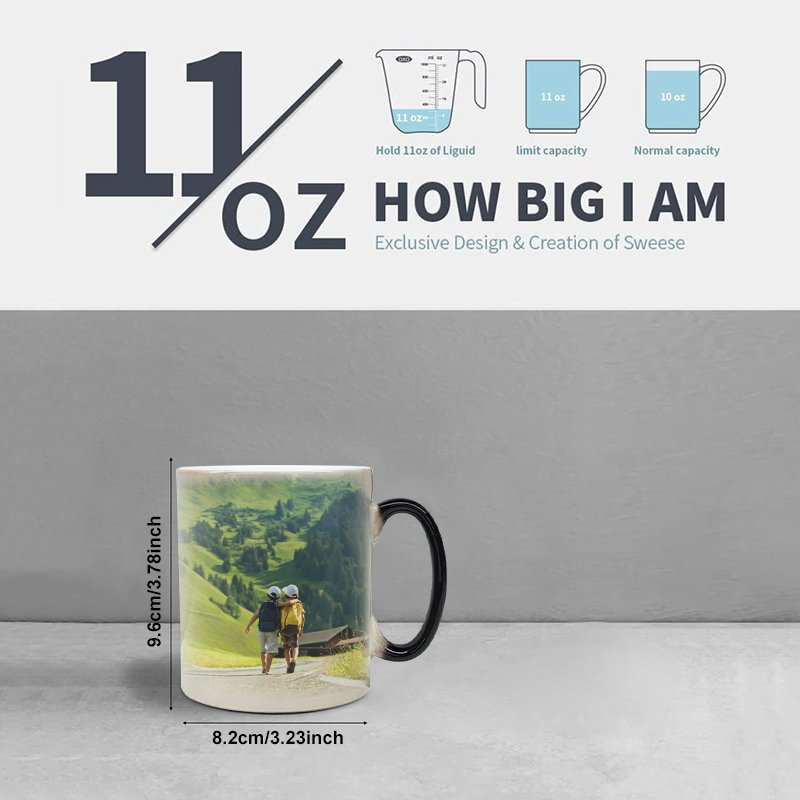 Low MOQ Custom Your Photo on Tea Cup Colour Changing Cups Coustmized Cups Magic Mug