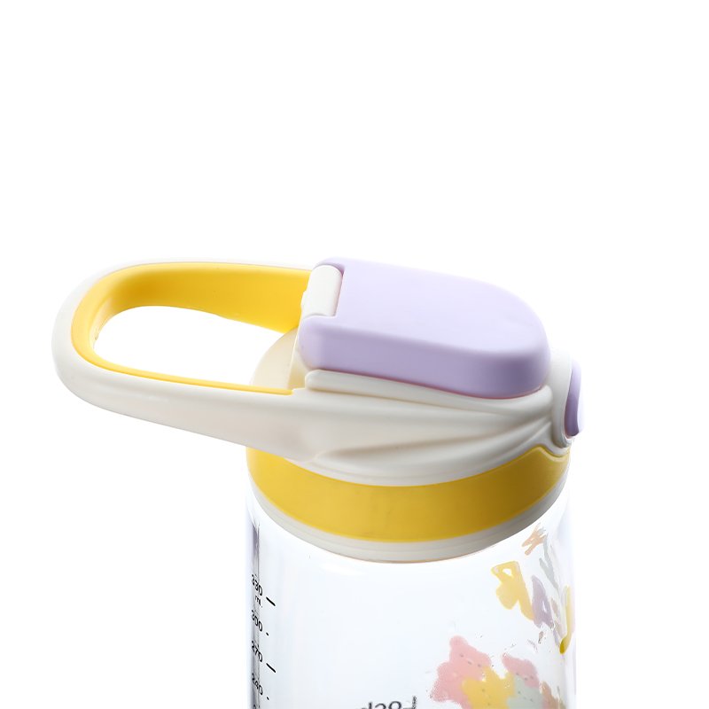 Custom Logo Plastic Kids Cute Water Bottle With Straw Portable Hiking Drinking Water Bottles