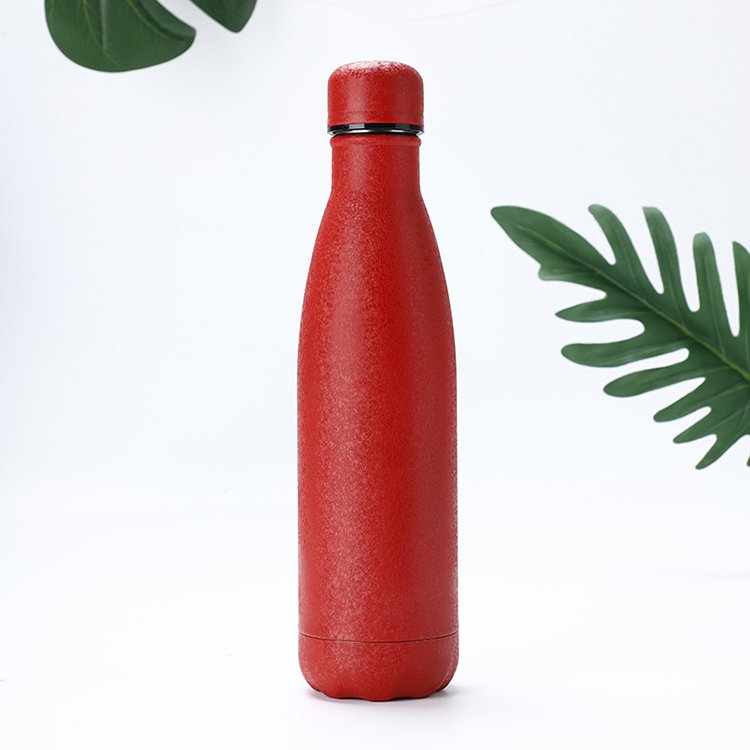 500ml sublimation cola shape water bottle stainless steel insulated vacuum flask water bottle label logo