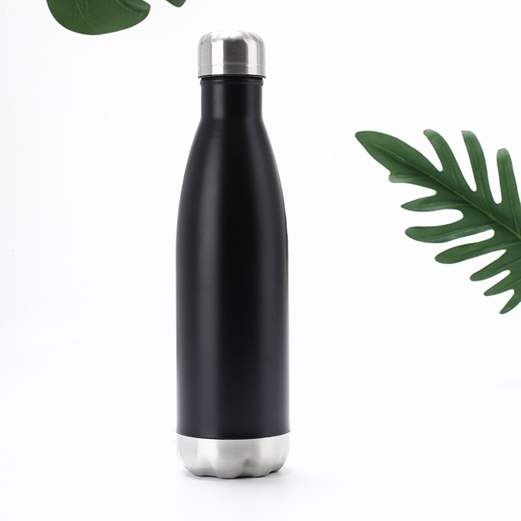 500ml sublimation cola shape water bottle stainless steel insulated vacuum flask water bottle label logo